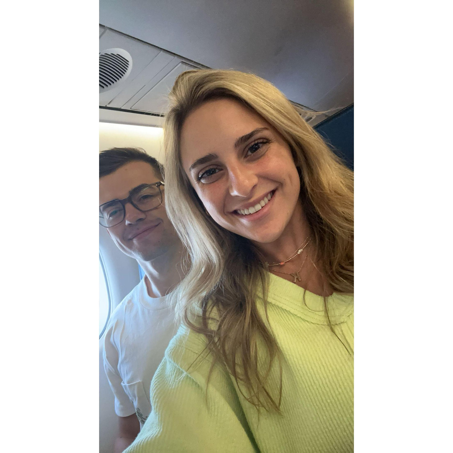 Our first of many flights together.