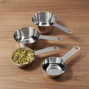 4-Piece Stainless Steel Odd Size Measuring Cup Set