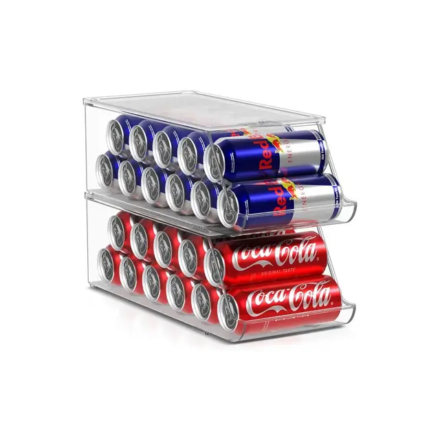 Sorbus Set of 2 Narrow Can Organizer for Fridge, Pantry, Kitchen Organization and Storage