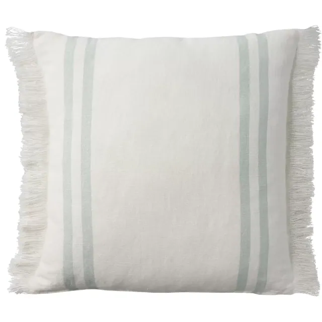 Mina Victory Lifestyle Cotton Linen Stripes Indoor Throw Pillow Sage 20" x 20"