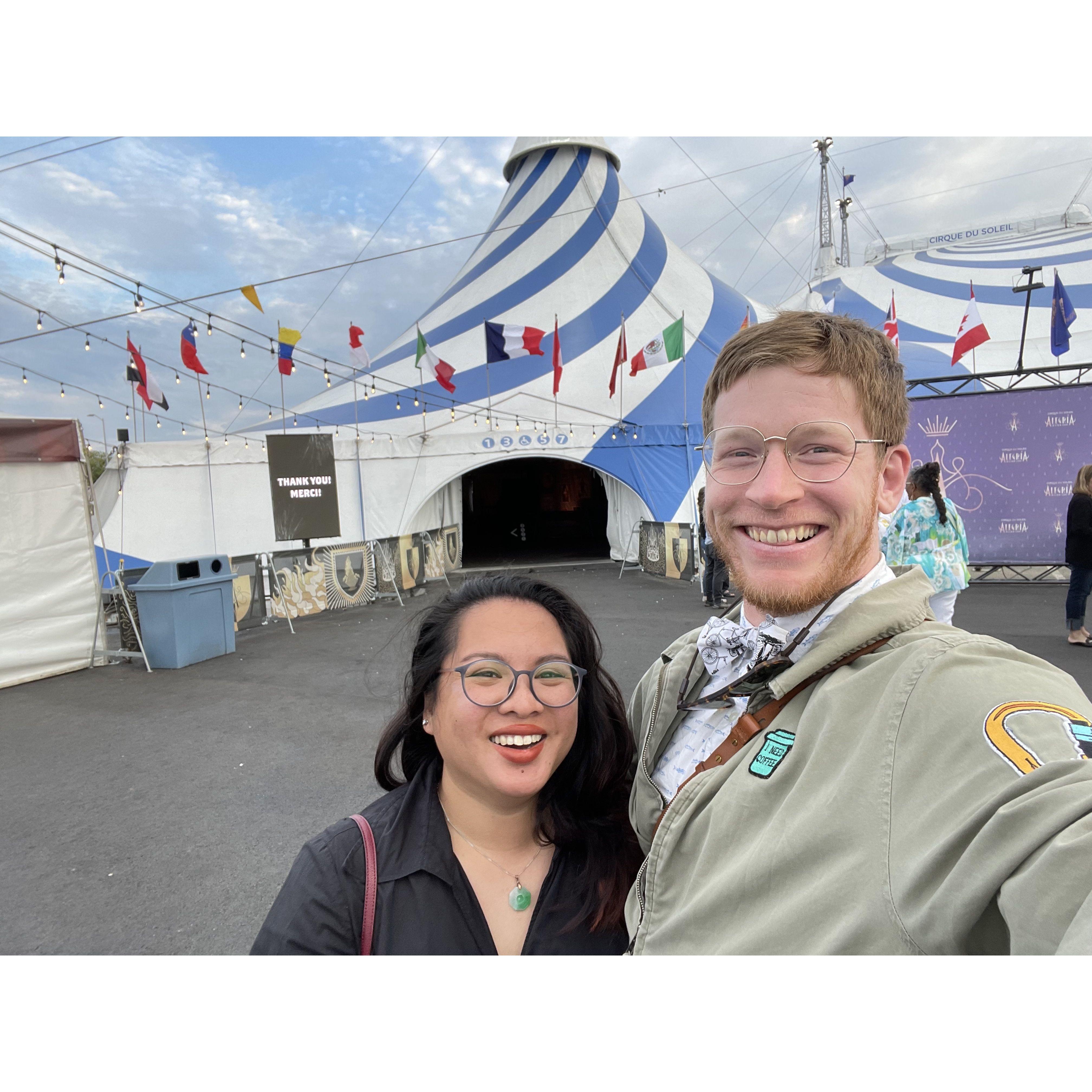 This was our first time at a Cirque Du Soleil show!