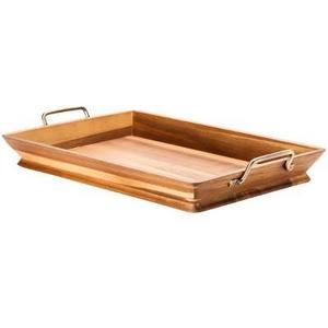 Acacia Tray with Metal Handles - Threshold™