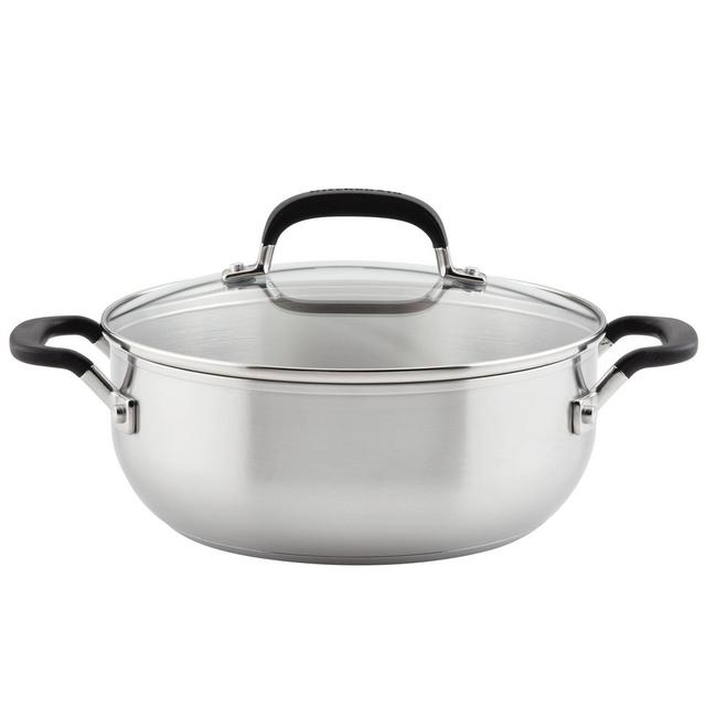 KitchenAid 4qt Stainless Steel Casserole Light Silver