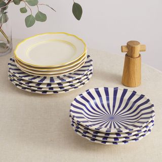 Mix & Match 12-Piece Dinnerware Set with Pasta Bowl, Service for 4