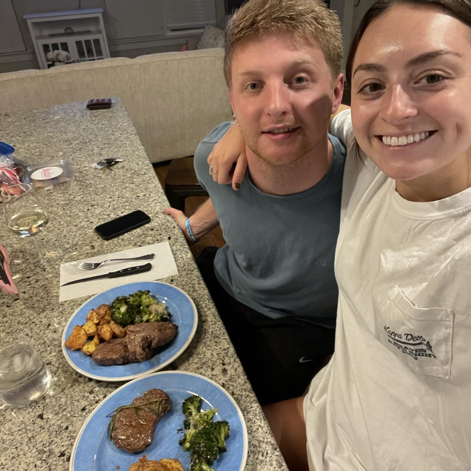 One of the many selfies cooking together!!