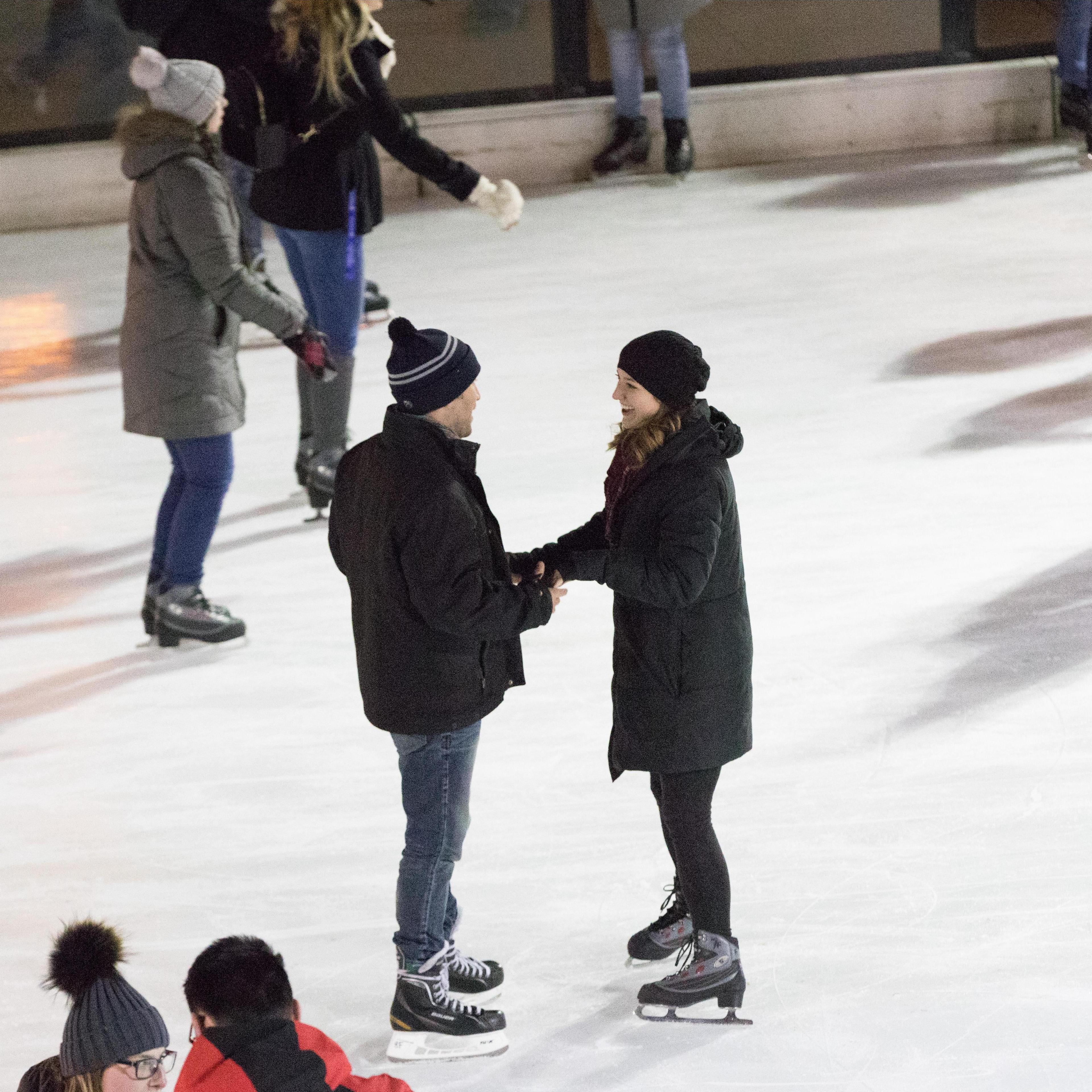 Brian leading up the proposal, and Mary, just laughing (per usual), not thinking anything of it.