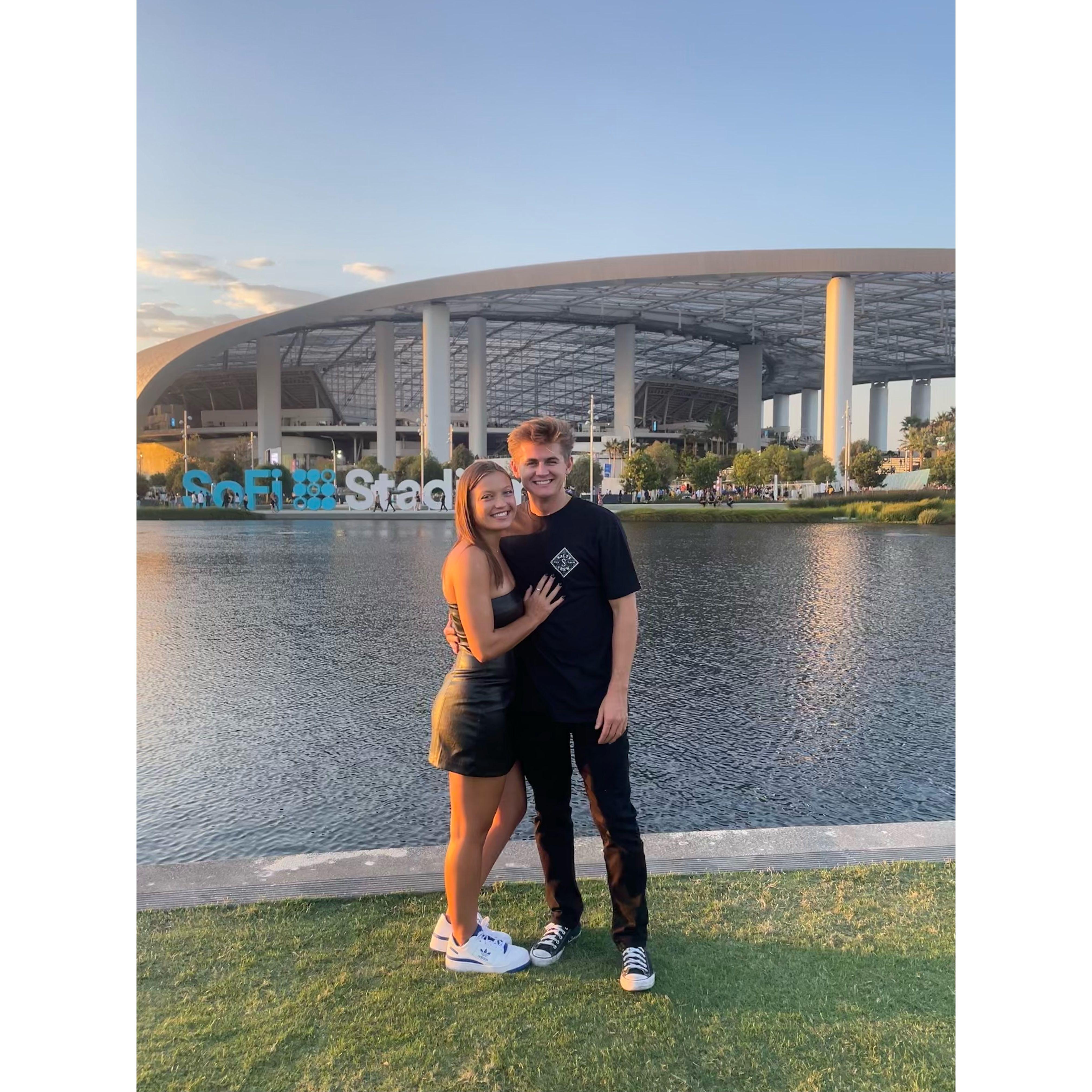 We were celebrating Leah's 21st birthday, our 5 year anniversary and so Corey surprised her with VIP tickets to her favorite artist...The Weeknd!