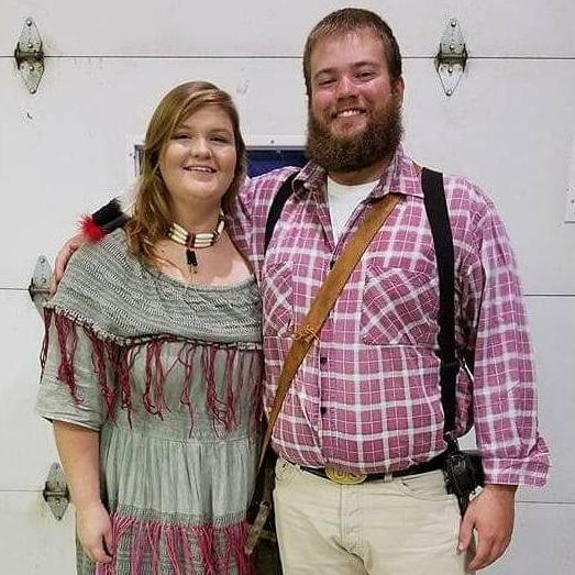 Our first Halloween. Lucas was Jeremiah Johnson and I was his Squaw.