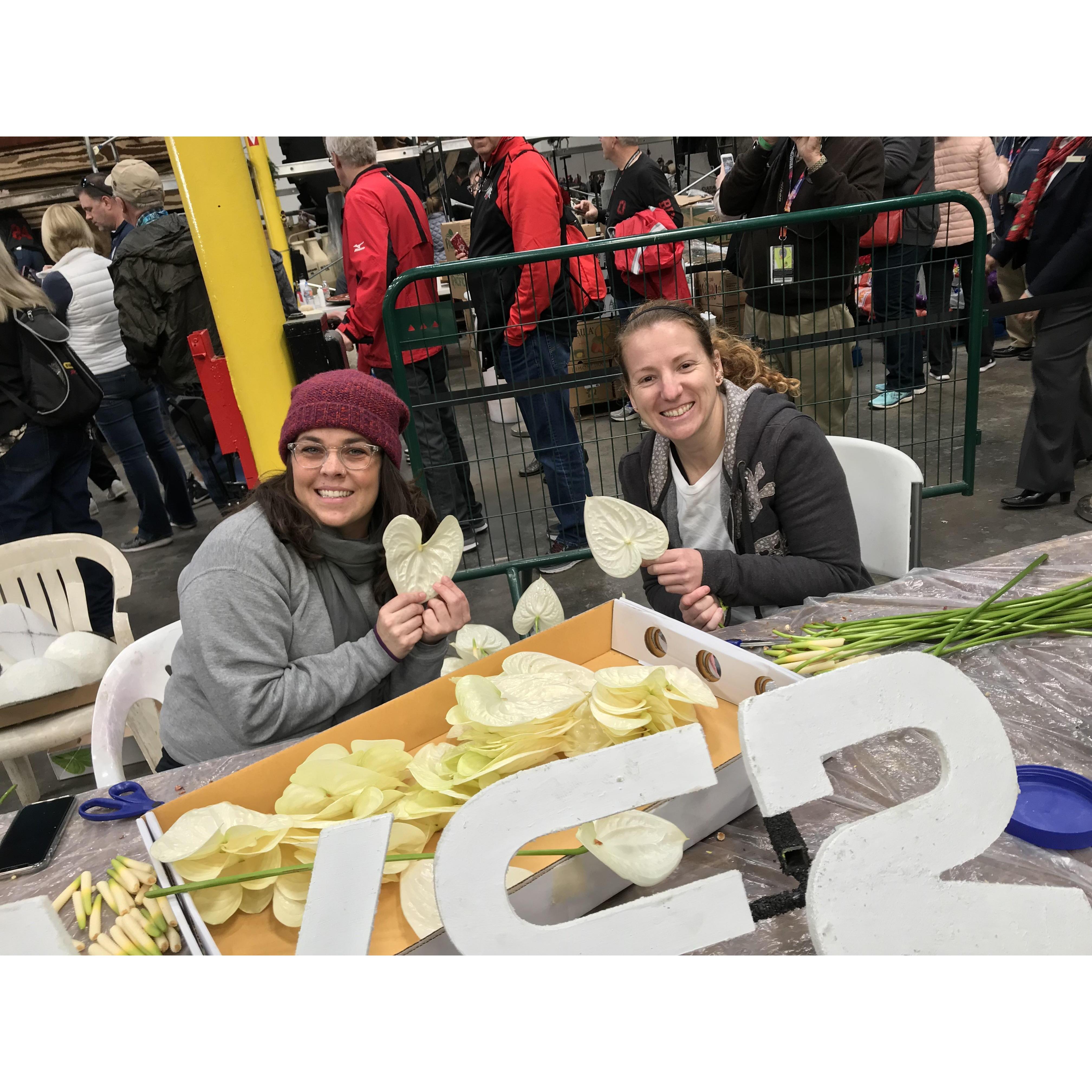 Our childhood dreams came true, we are official Pedalers! Rose Parade float decorating, Dec 2018