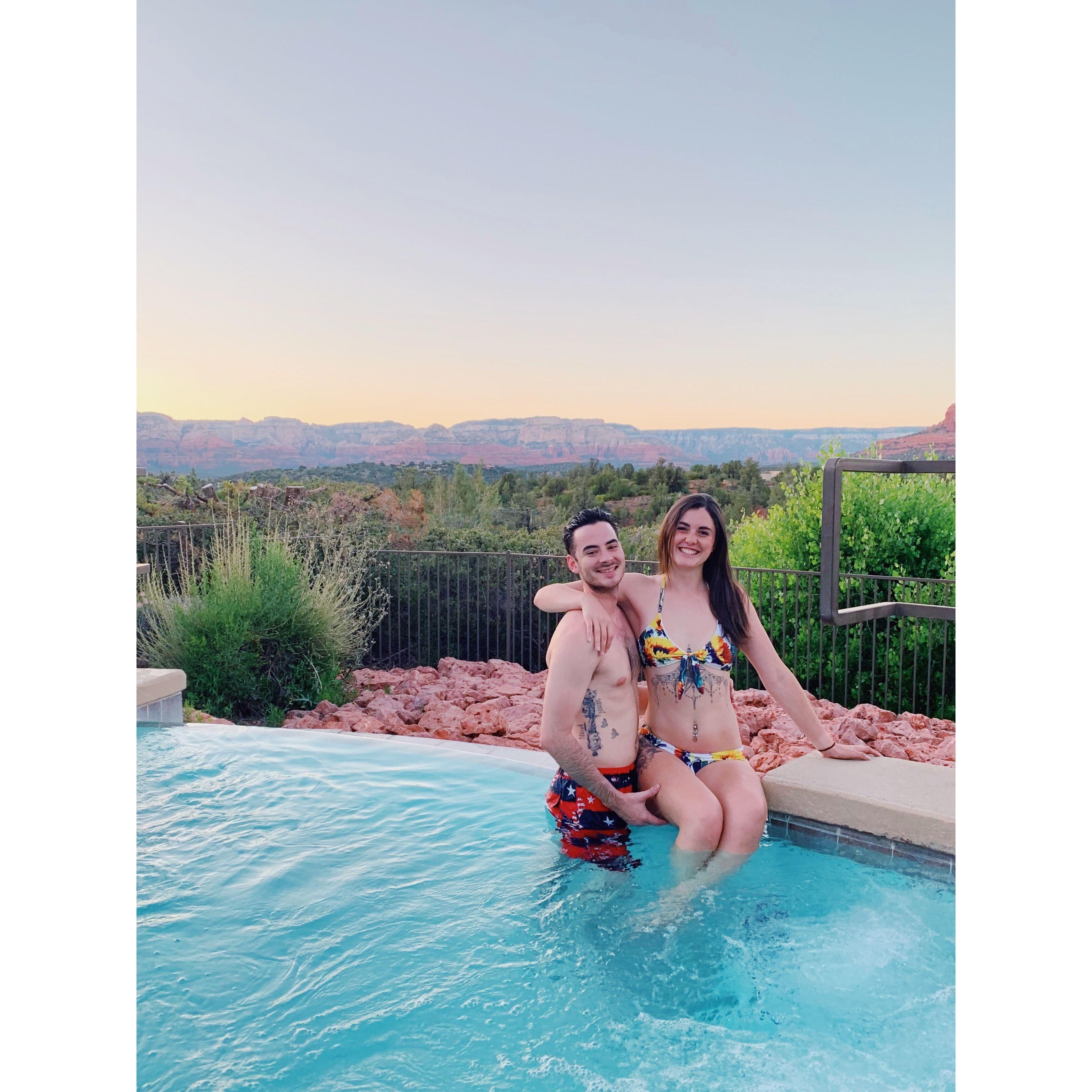 This was our very first trip together in Sedona, AZ.