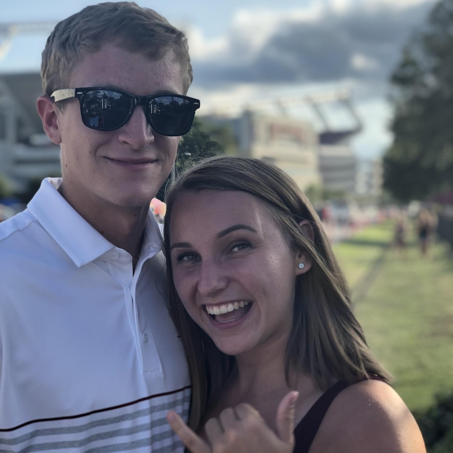 Cheering on the Gamecocks!