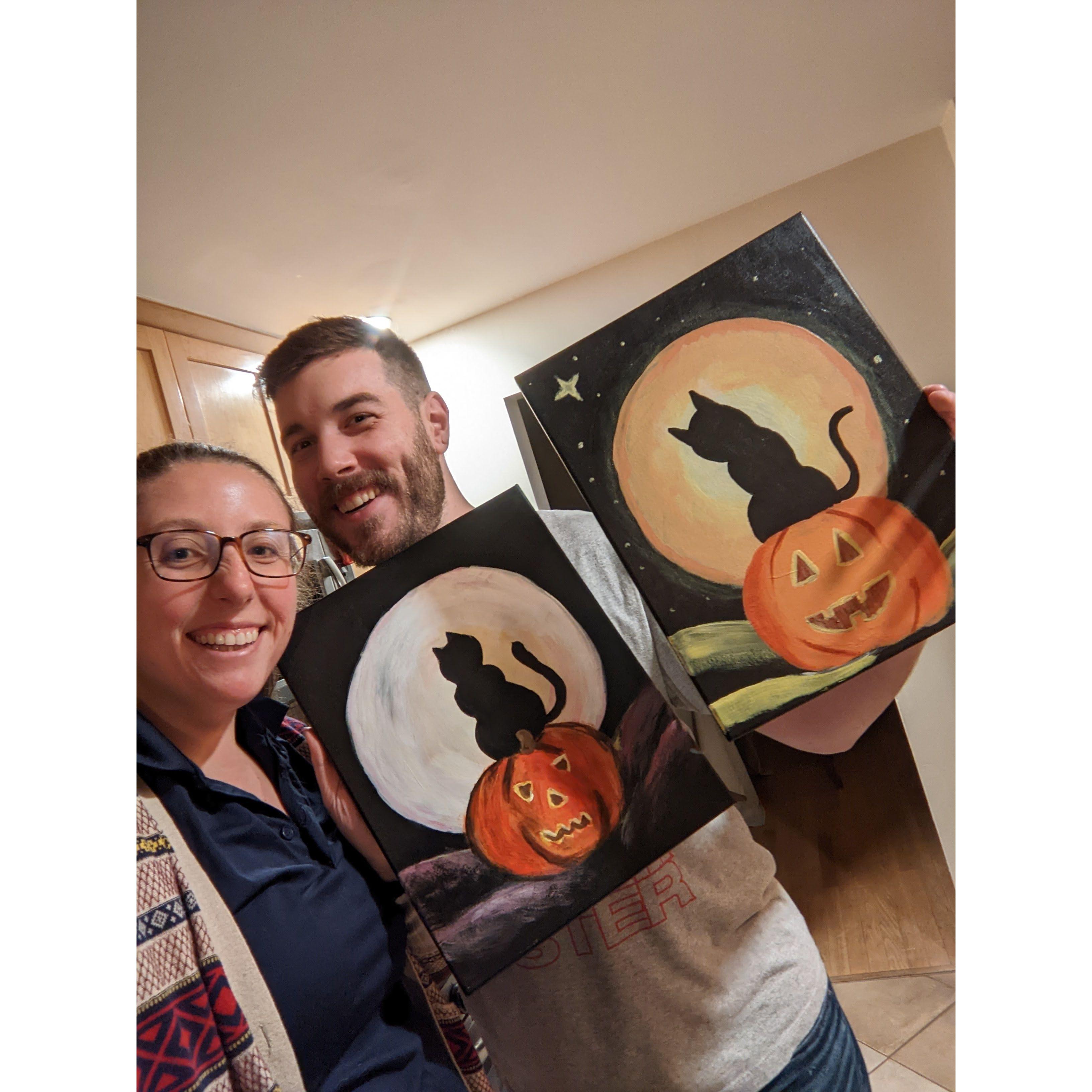 October 2022-Painting with cats to decorate out new home!