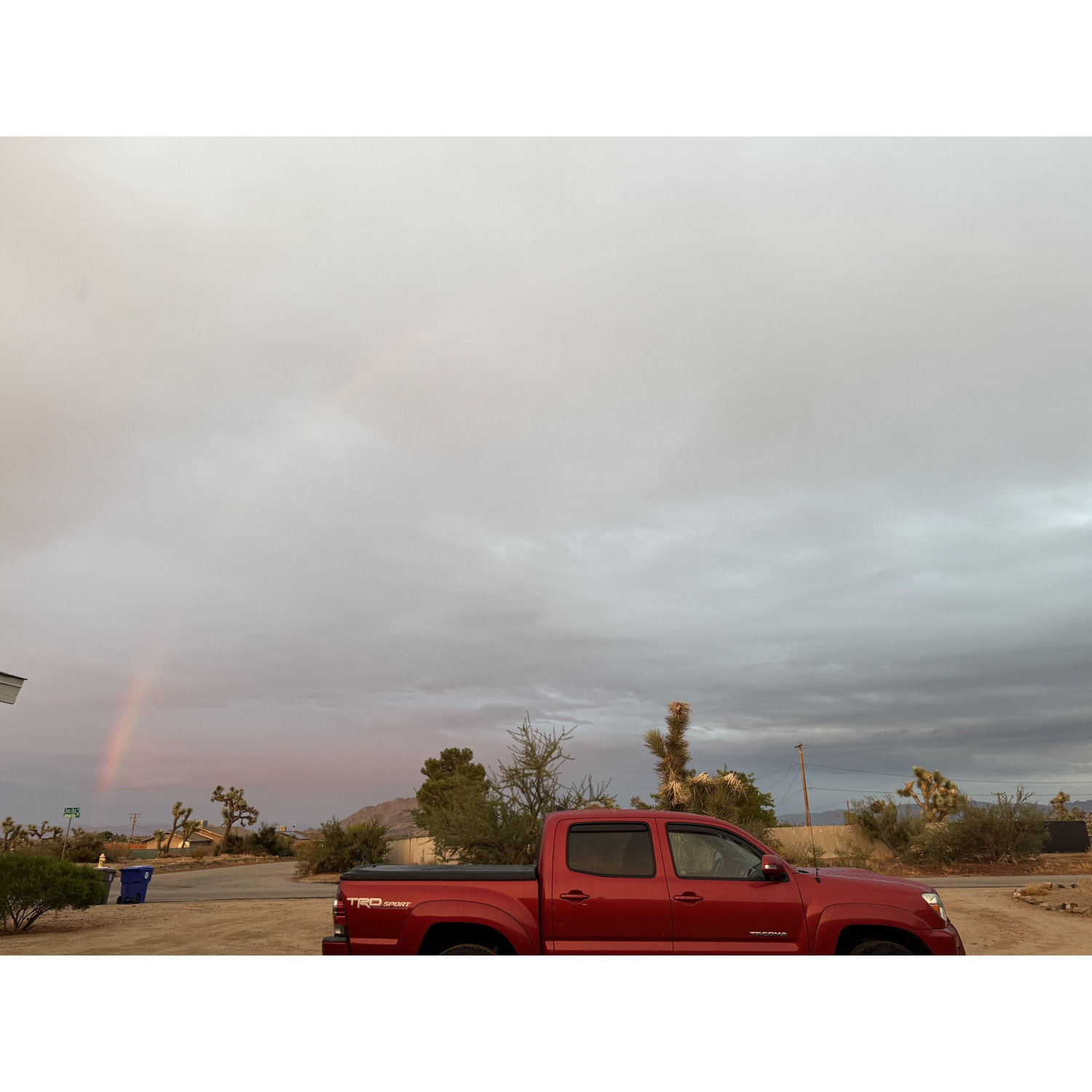 rainbow at our new house in Yucca Valley