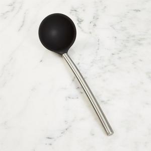 Tovolo ® Black Silicone Ladle with Stainless Steel Handle