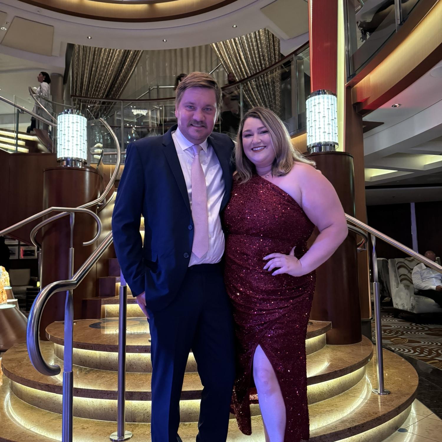 Celebrating 2 years on our cruise in the Bahamas