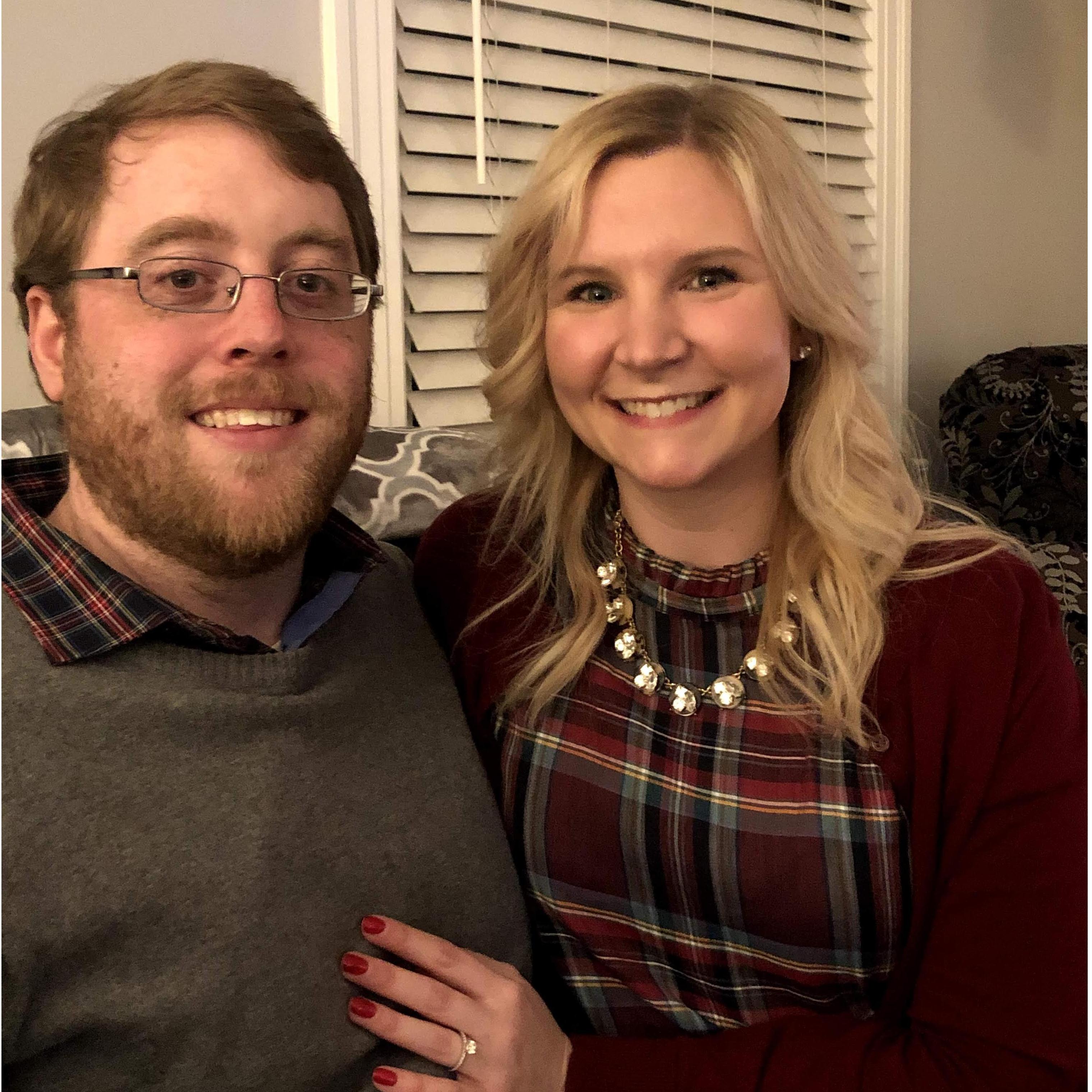 We got engaged shortly before this picture was taken! John proposed on Christmas Eve with a light display that he built by himself. Best. Day. Ever. (Until 9.18.2021, at least!)