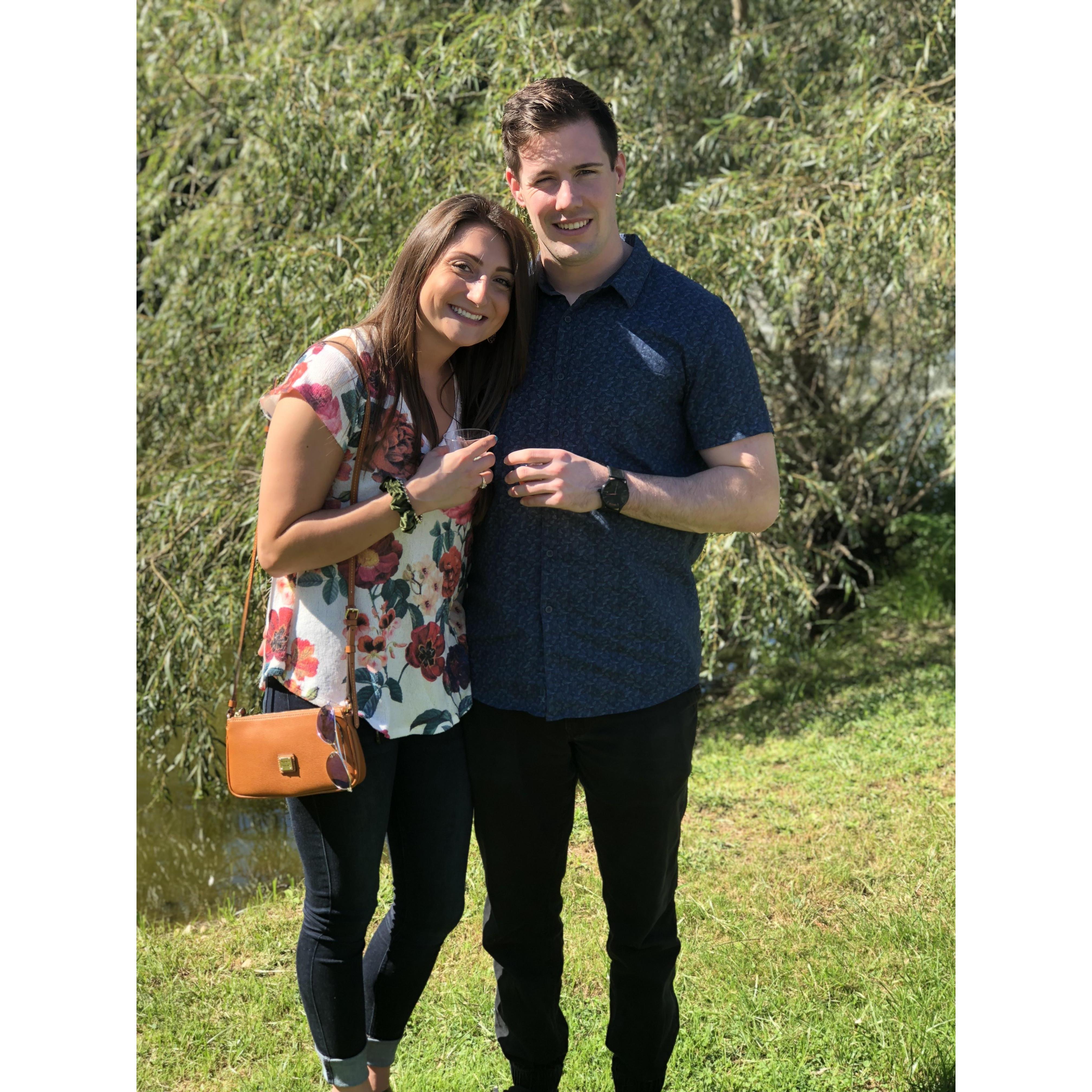 Having fun at a wine tour in Long Island, NY.