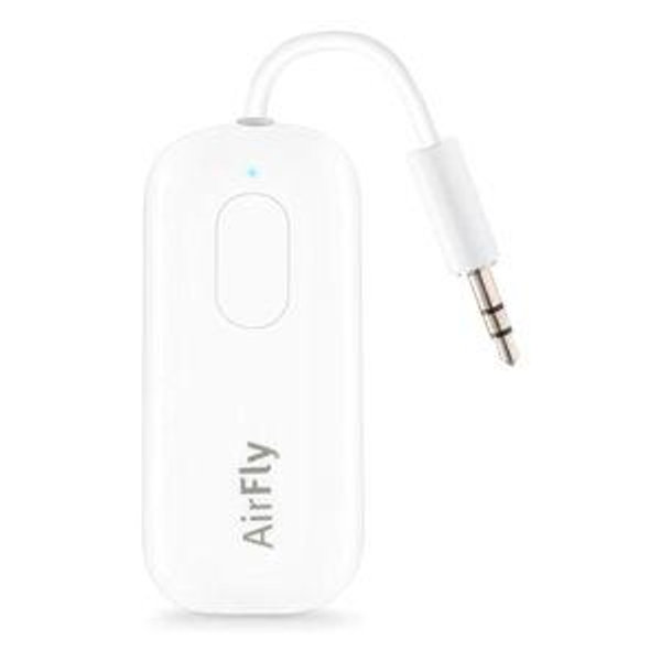 Twelve South AirFly Pro | Wireless Transmitter/Receiver with Audio Sharing for up to 2 AirPods/Wireless Headphones to Any Audio Jack for use on Airplanes, Boats or in Gym, Home, auto