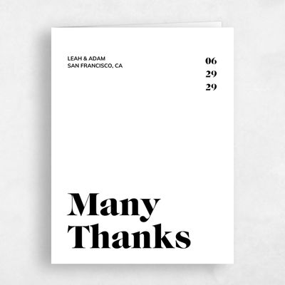 White Typography Wedding Thank You - Everett Type
