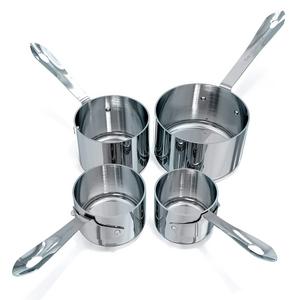Premium Grade Nesting Stainless Steel Measuring Cups, Set of 4. Engraved US Measurements for Liquid and Dry Ingredients. Sturdy Stackable and Heavy Duty Metal Set by KUFL. Perfect Housewarming Gift.