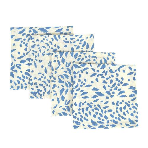 Blue Spot Cocktail Napkin - Set of 4