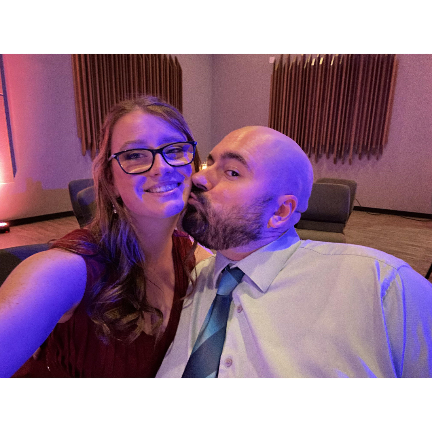 Celebrating the wedding of two friends.
