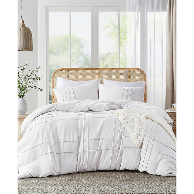 510 Design Porter Washed Pleated 3-Pc. Duvet Cover Set, Full/Queen