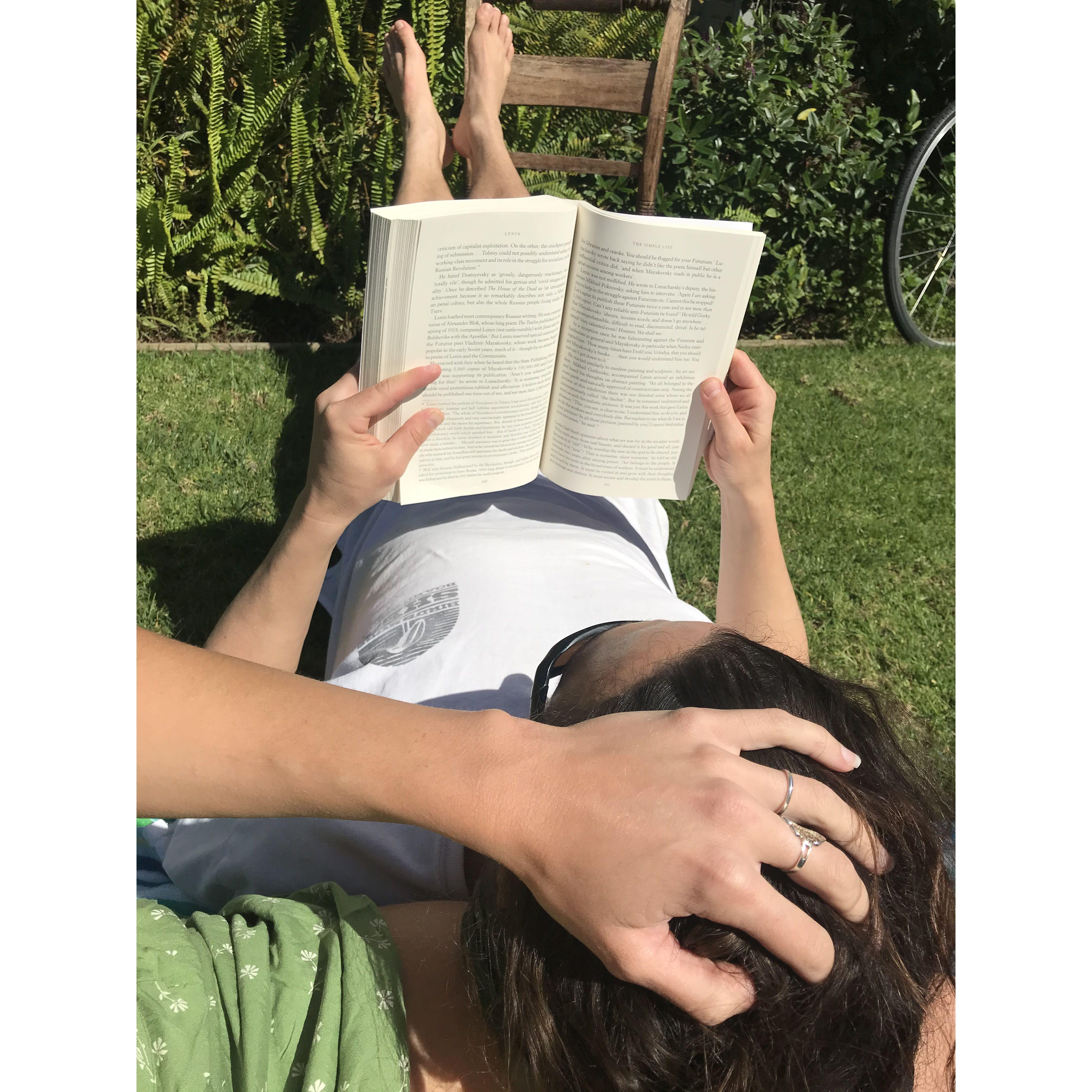 And she liked to play with his hair while he read about his hero Napoleon.