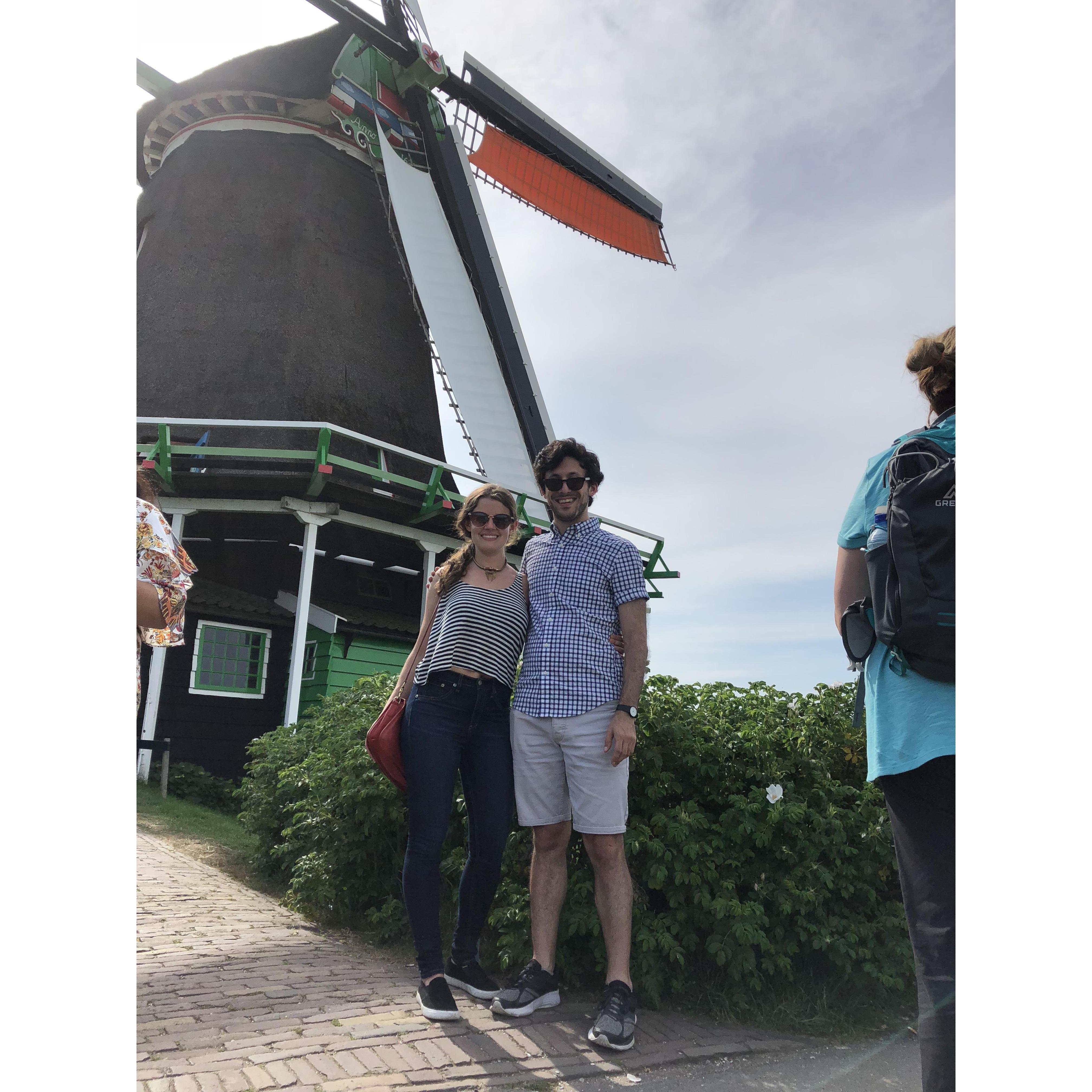 Seeing windmills near Amsterdam!