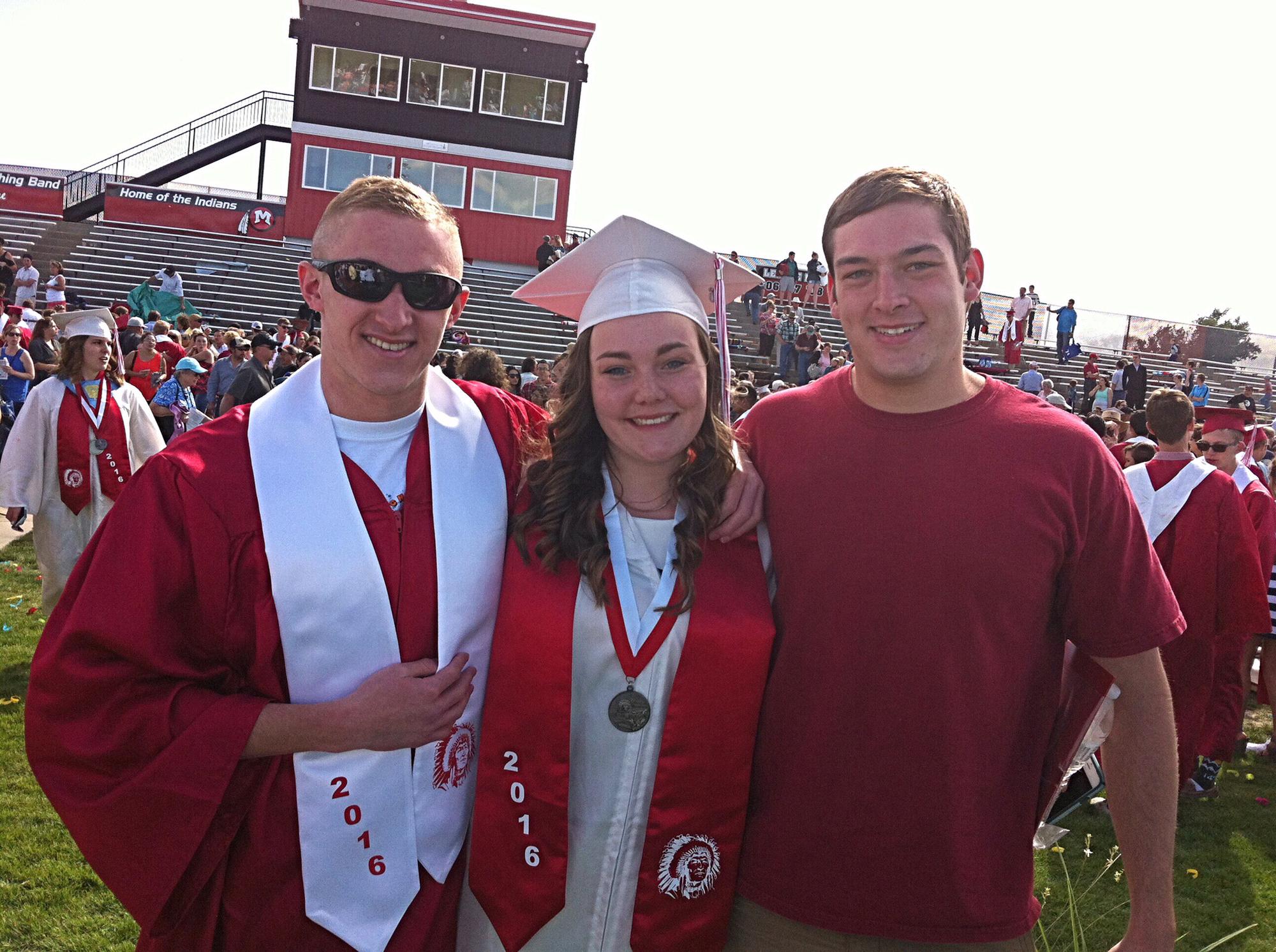 High school graduation. Lane and Natalie were in the same class! Spring 2016