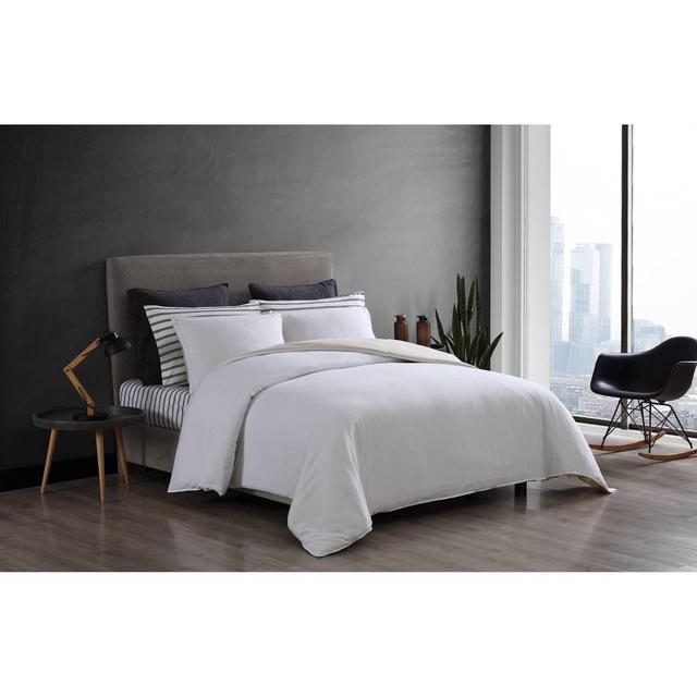 King Washed Cotton Comforter/Sham Set White - Ellen Degeneres