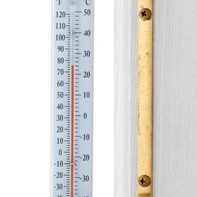 Conant T1FLB Brass Vermont Outdoor Thermometer