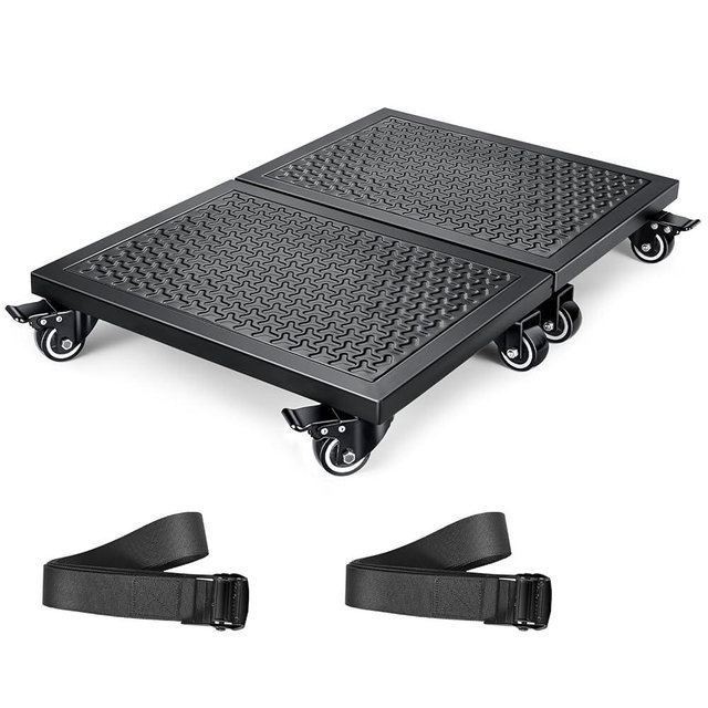KEDSUM Heavy Duty Furniture Dolly 2000lbs Capacity，4 Wheel Furniture Movers with Brakes，Splicing Size 16" x 25" Strong Steel Platform for Sofa, Safe, Appliances Moving