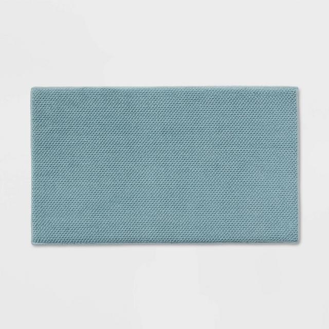 20"x34" Performance Plus Cotton Memory Foam Bath Rug Aqua - Threshold™