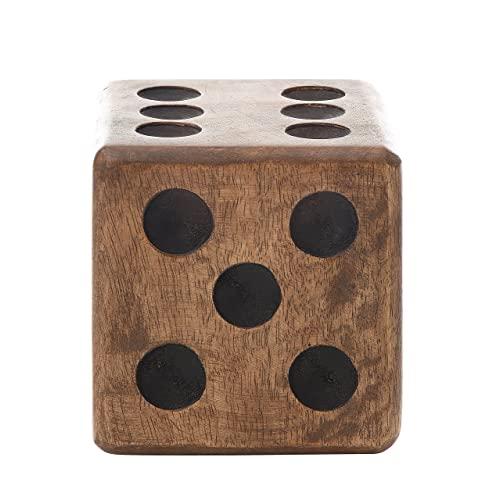 Creative Co-Op DA0725 Hand Carved Mango Wood Dice