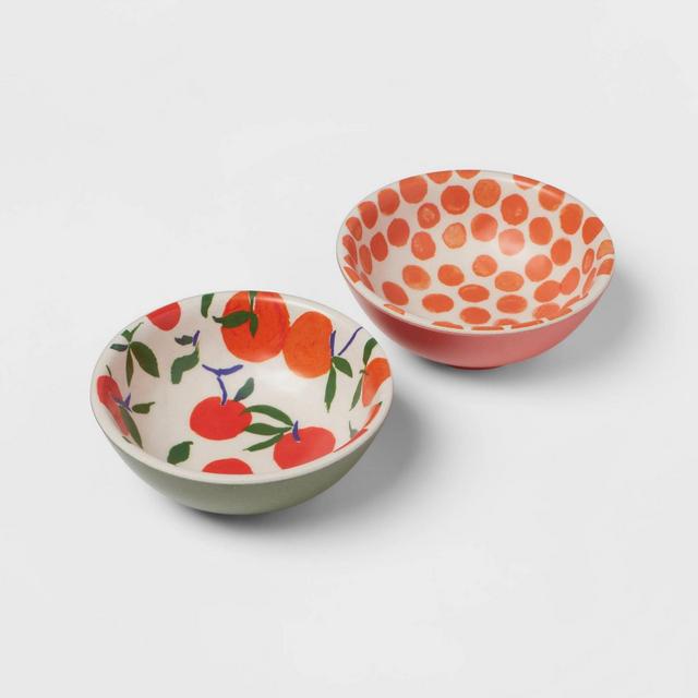 4.5oz 2pk Melamine and Bamboo Oranges Mini Bowls - Opalhouse™