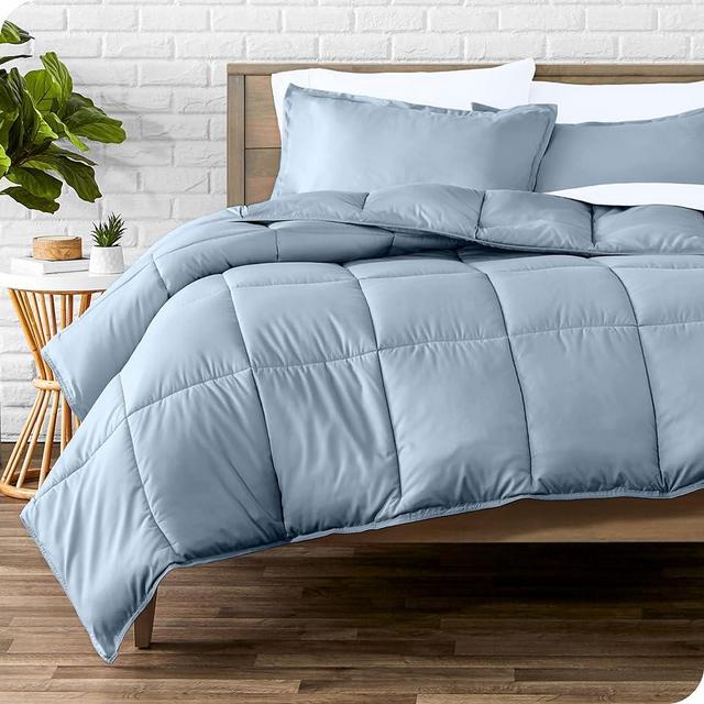 Bare Home Comforter Set - King/California King Size - Ultra-Soft - Goose Down Alternative - Premium 1800 Series - All Season Warmth (King/Cal King, Dusty Blue)