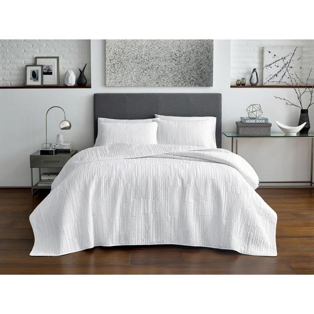 King Tally Quilt Set White - City Scene