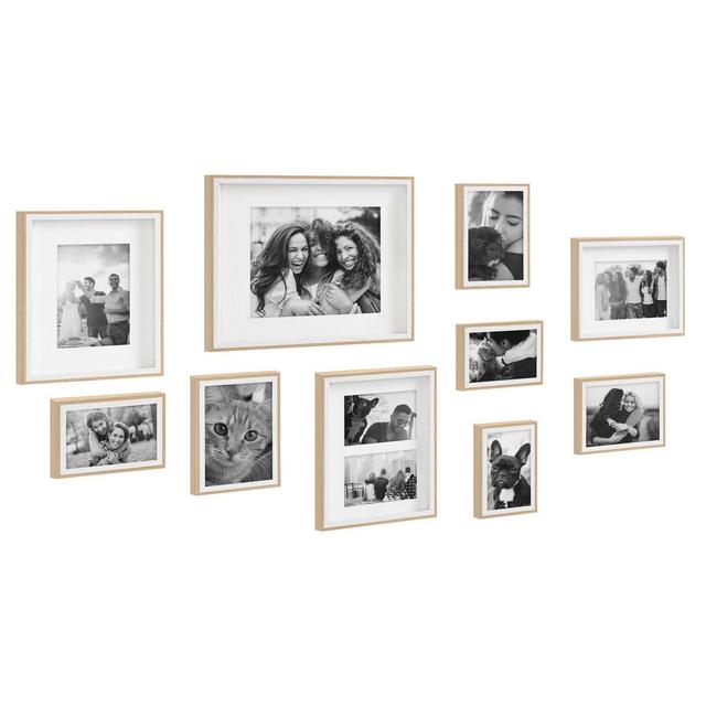 10pc Gibson Frame Box Set White/Natural - Kate & Laurel All Things Decor