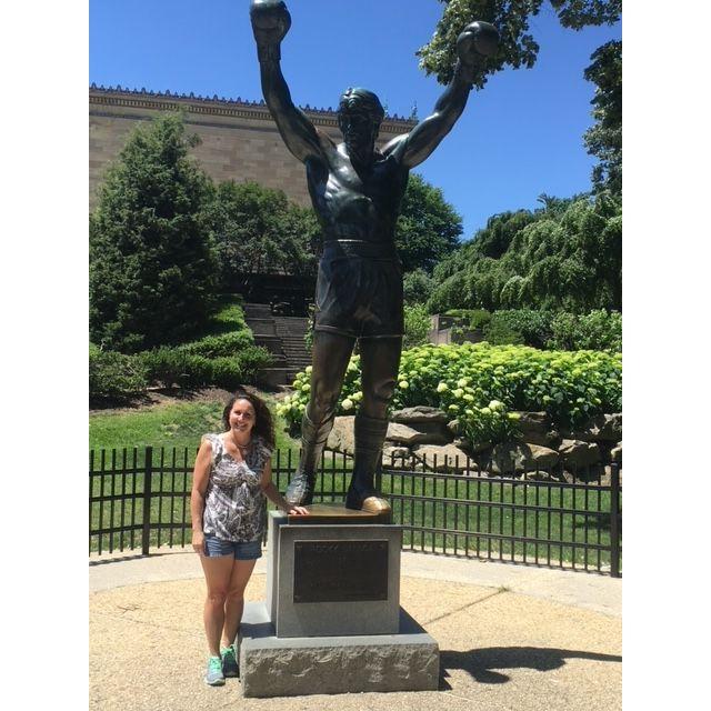 At the Philadelphia Museum of Art Rocky statue.