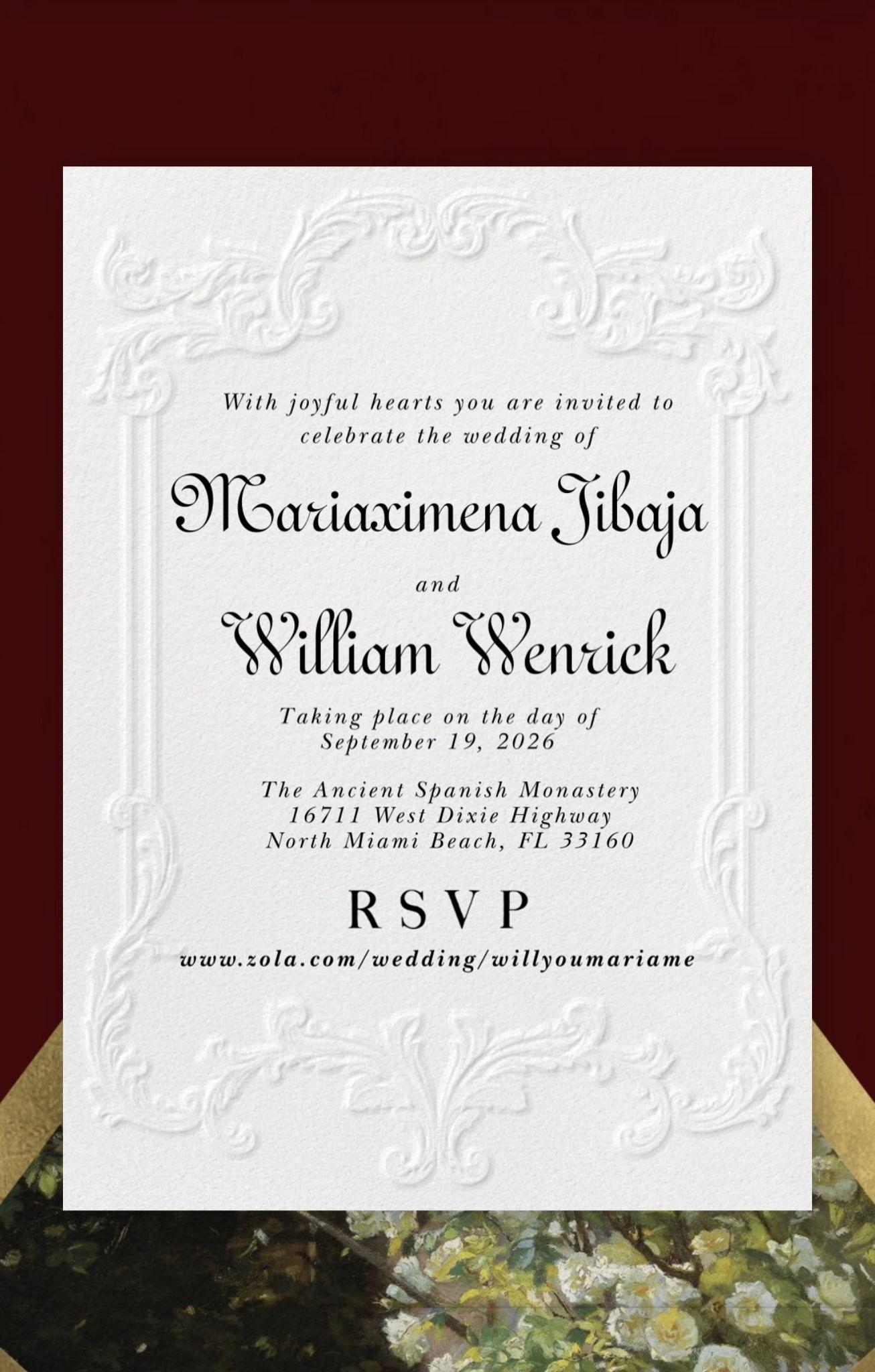 The Wedding Website of Mariaximena Jibaja and William Wenrick