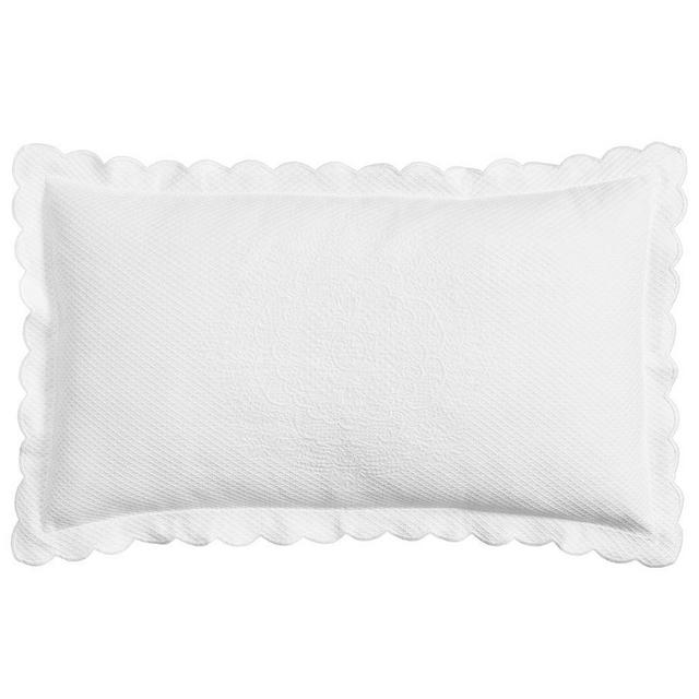 Monique Lhuillier Jardin Matelasse Sham, King, White