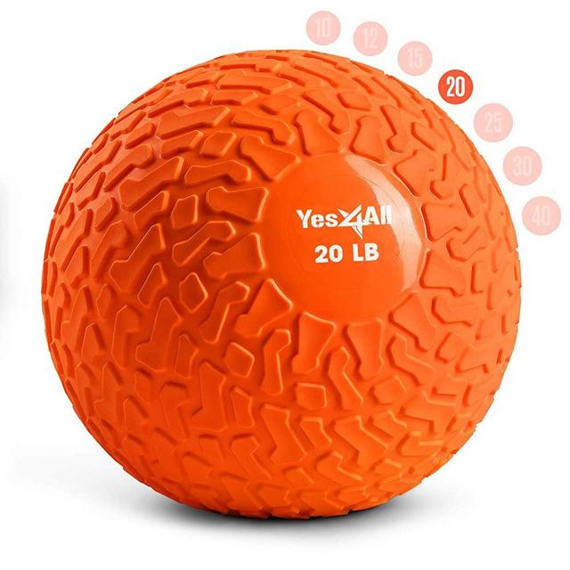 Yes4All Slam Balls (Black, Blue, Teal, Orange & Glossy) 10-40lbs for Strength and Crossfit Workout – Slam Medicine Ball