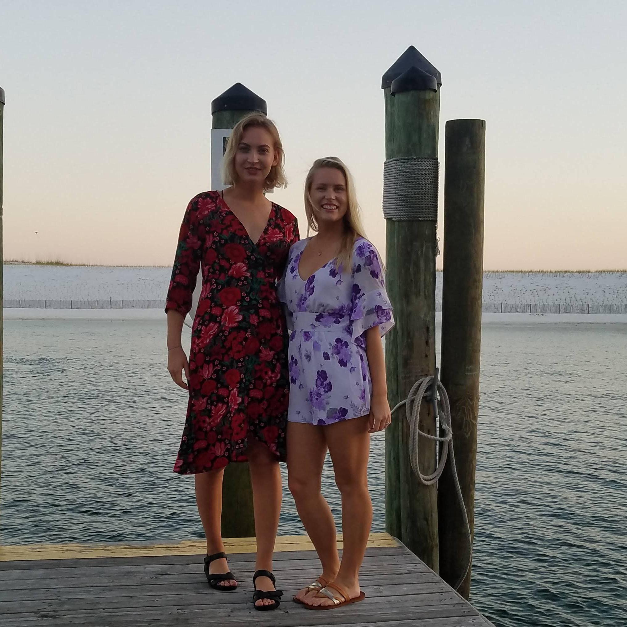 Ester and I stayed in downtown Destin! We drank a whole bucket of booze, laughed on the beach, stuck our toes in the sand. Not a care in the world!