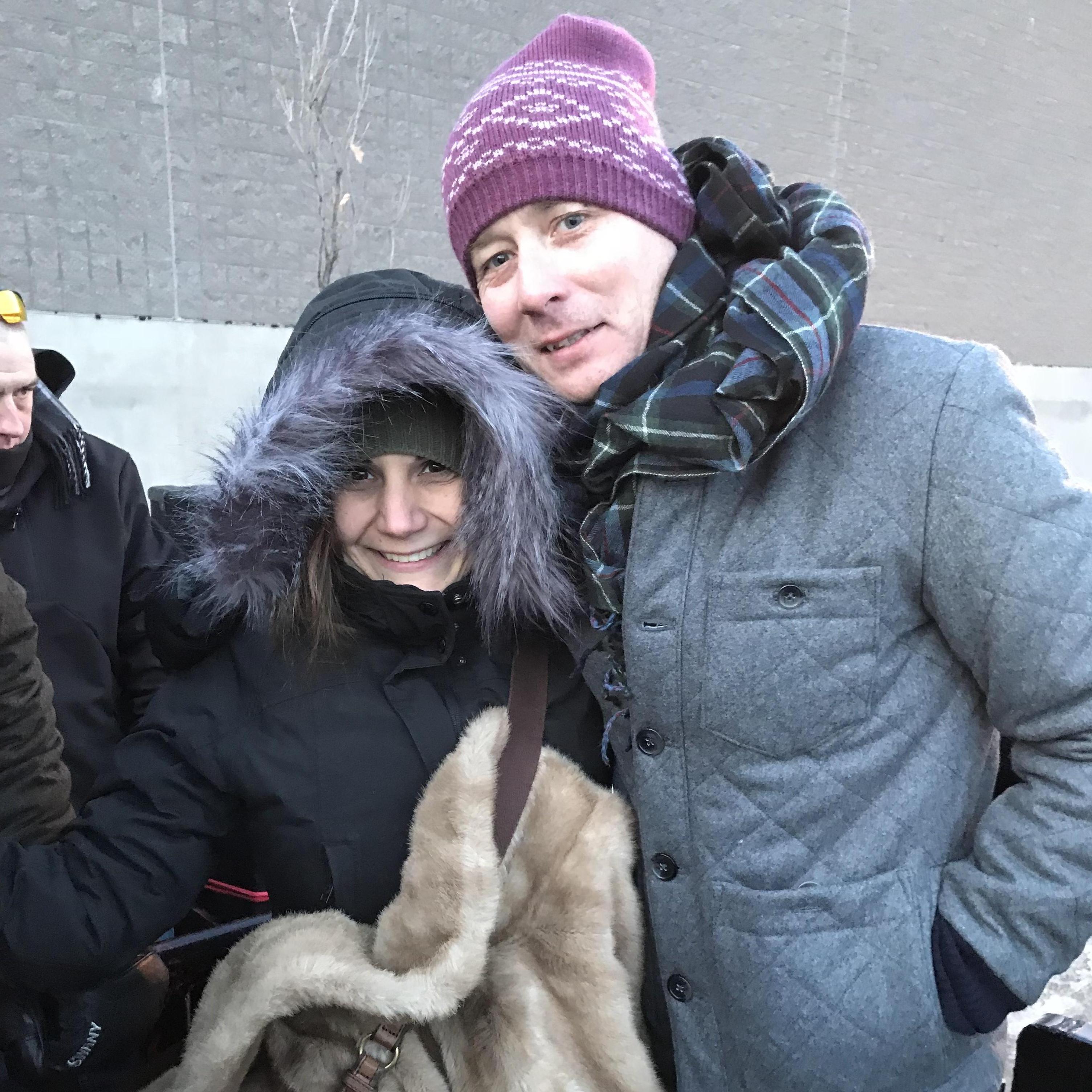 A parade in Minnesota in February? Sure!! Jeremy almost lost his pinky toe that day.