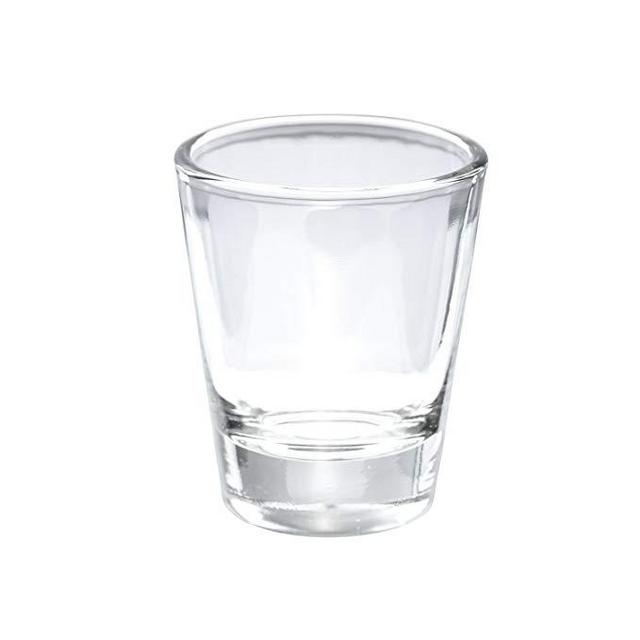 Thirsty Rhino Karan, Round 1.5 oz Shot Glass with Heavy Base, Clear Glass, Set of 6