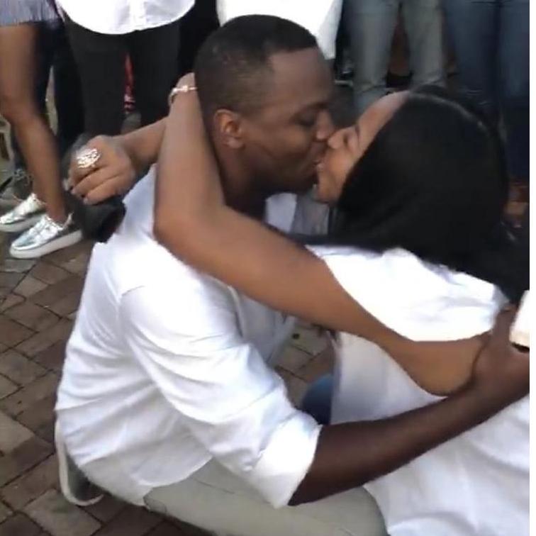 The reason for this whole sha-bang. I said yes on a rooftop in Brooklyn on 8/25/2018.