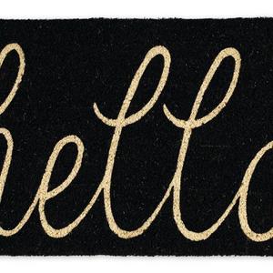 DII Natural Coir Fiber, 18x30 Entry Way Outdoor Door Mat with Non Slip Backing - Hello