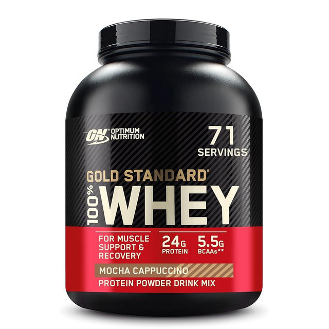 Optimum Nutrition Gold Standard 100% Whey Protein Powder, Mocha Cappuccino, 5 Pound (Packaging May Vary)