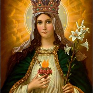 Our Lady Immaculate Heart of Mary POSTER Virgin Mary print Catholic art prints Blessed Mother Madonna Picture Religious art Catholic print